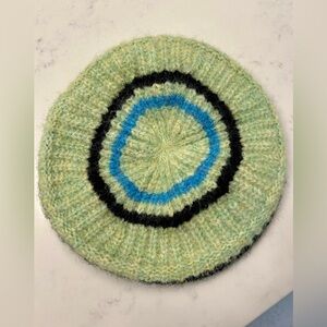 Anthropologie Spring Green Knit Beret